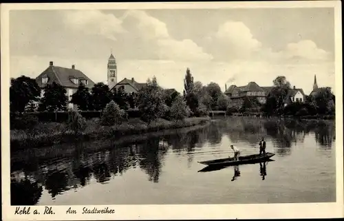 Ak Kehl am Rhein, Partie am Stadtweiher