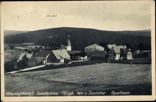 Ak Schellerhau Altenberg im Erzgebirge, Sportheim, Gebirgshof