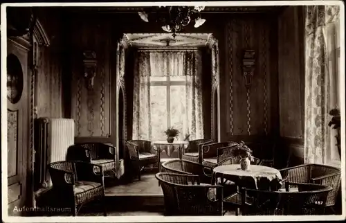 Ak Hartha Hintergersdorf Tharandt im Erzgebirge, Erholungsheim Harthaberg, Aufenthaltsraum