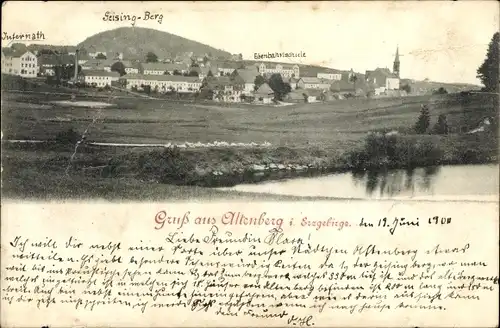 Ak Altenberg im Erzgebirge, Geisingberg, Eisenbahnschule, Internat