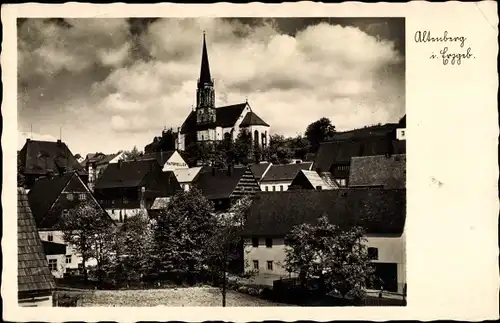 Ak Altenberg im Erzgebirge, Teilansicht mit Kirche