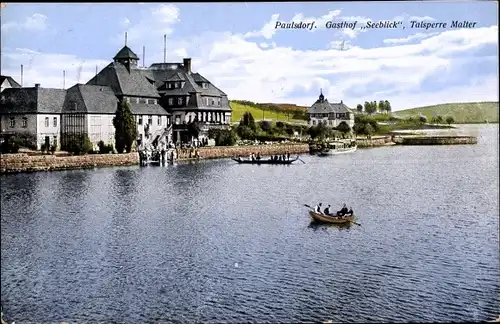 Ak Paulsdorf Dippoldiswalde im Osterzgebirge, Gasthof Seeblick, Talsperre Malter