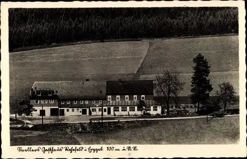 Ak Rehefeld Zaunhaus Altenberg im Erzgebirge, Blick zum Gasthaus, Wald