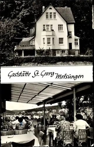 Ak Melsungen in Hessen, Gaststätte St. Georg, Gäste