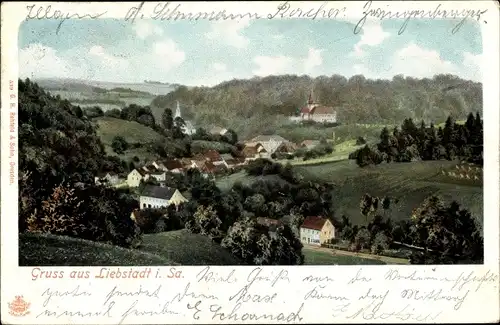 Litho Liebstadt Erzgebirge Sachsen, Gesamtansicht