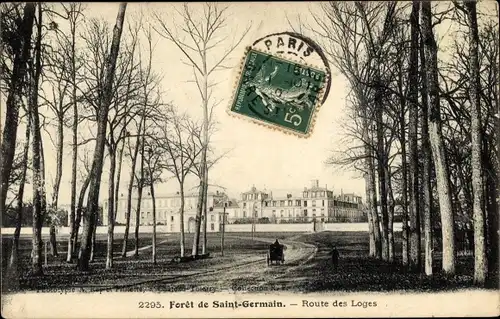 Ak Saint Germain Yvelines, Foret, Route des Loges