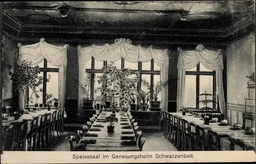 Ak Schwarzenbek in Lauenburg, Genesungsheim, Speisesaal