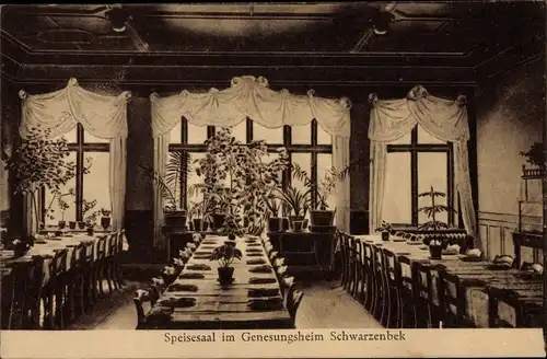 Ak Schwarzenbek in Lauenburg, Genesungsheim, Speisesaal