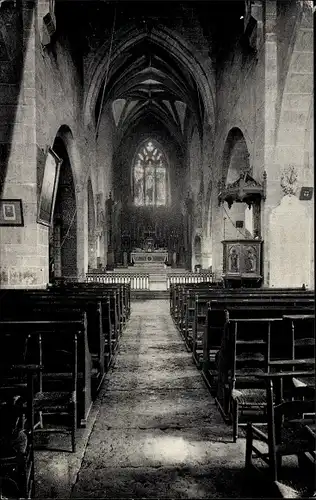 Ak Couches les Mines Saône et Loire, Eglise, interieur