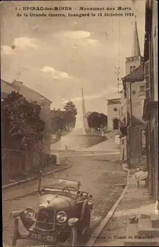 Ak Épinac les Mines Saône et Loire, Monument aux Morts