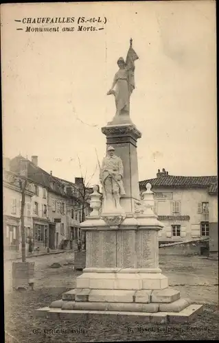 Ak Chauffailles Saône et Loire, Monument aux Morts