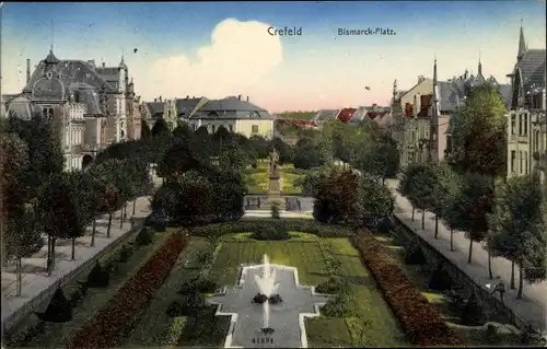 Ak Krefeld am Niederrhein, Bismarckplatz