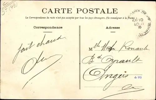 Ak Erigné Maine et Loire, Vue sur le Louet