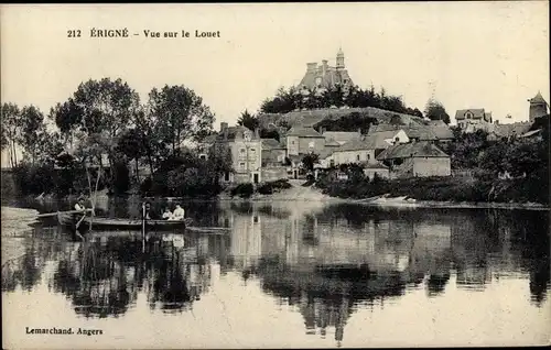Ak Erigné Maine et Loire, Vue sur le Louet