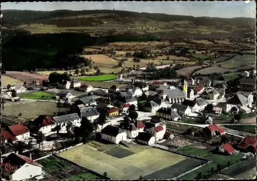 Ak Pierrefontaine les Varans Doubs, Vue générale, aerienne