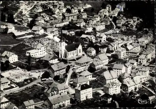 Ak Villers le Lac Doubs, Vue générale aerienne