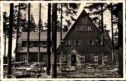 Ak Altenberg im Erzgebirge, Waldschänke altes Raupennest