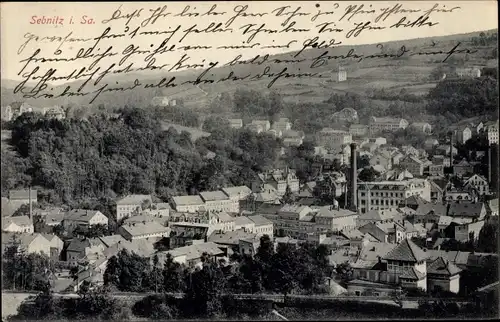 Ak Sebnitz Sachsen, Blick auf den Ort