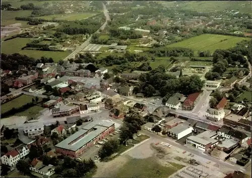 Ak Leck Schleswig Holstein, Blick auf den Ort, Fliegeraufnahme