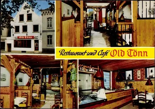 Ak Tönning Schleswig Holstein, Restaurant und Cafe Old Tönn, Innenansicht, Johann Adolf Straße 3