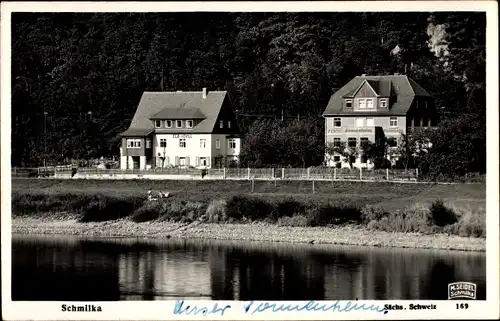 Ak Schmilka Bad Schandau Sächsische Schweiz, Hotel, Pension, Wald