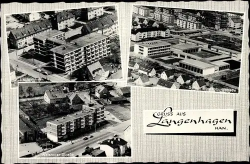 Ak Langenhagen Region Hannover Niedersachsen, Ledigenheim, Schule Hindenburgstraße, Walsroder Str.