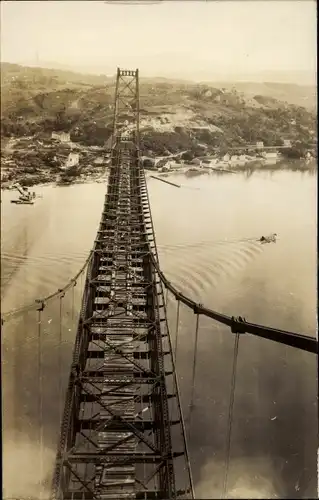 Foto Ak Curitiba Brasilien, Brücke im Bau