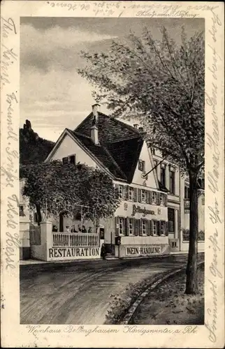 Ak Königswinter am Rhein, Weinhaus Bellinghausen, Weinhandlung