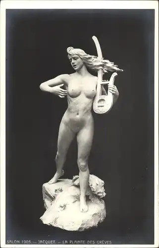 Ak Plastik La Plainte des Greves, Frauenakt, Jacquet