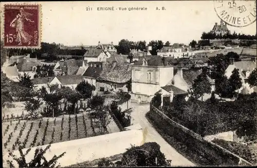 Ak Erigné Maine et Loire, Vue generale