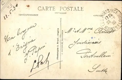 Ak Erigné Maine et Loire, Vue generale