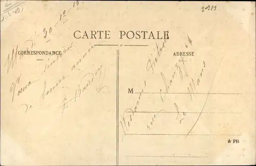 Ak Erigné Maine et Loire, Vue sur le Louet, vers le Chateau