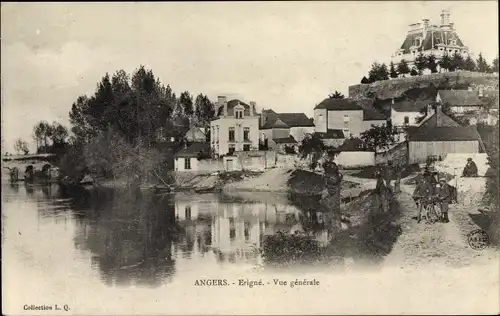 Ak Erigné Maine et Loire, Vue generale