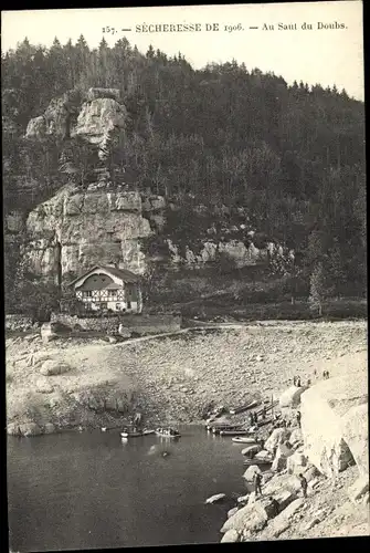 Ak Le Saut du Doubs, Secheresse de 1906