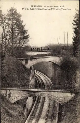 Ak Doubs, Les trois Ponts d'Ecole