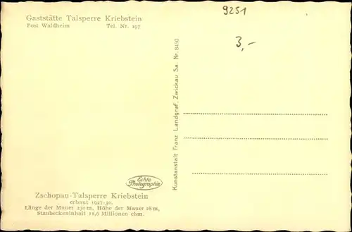 Ak Kriebstein Mittelsachsen, Gaststätte Talsperre Kriebstein, Bootsplatz