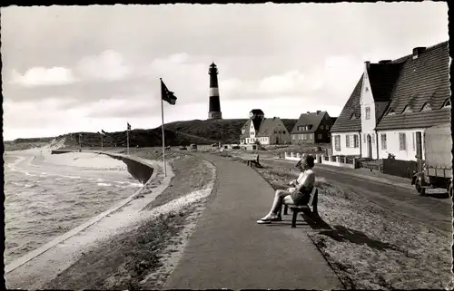 Ak Hörnum auf Sylt Nordfriesland, Promenade, Leuchtturm