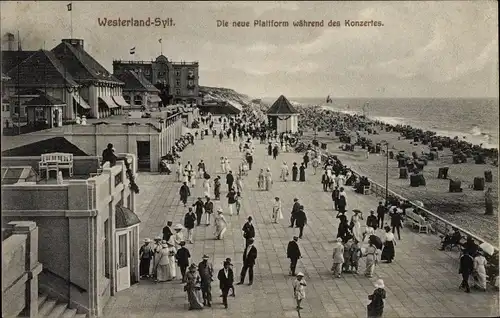Ak Westerland auf Sylt, Die neue Plattform während des Konzerts