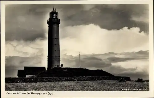 Ak Kampen auf Sylt, Der Leuchtturm