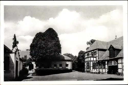 Ak Fiestel Espelkamp in Ostwestfalen Lippe, Teilansicht, Gasthaus