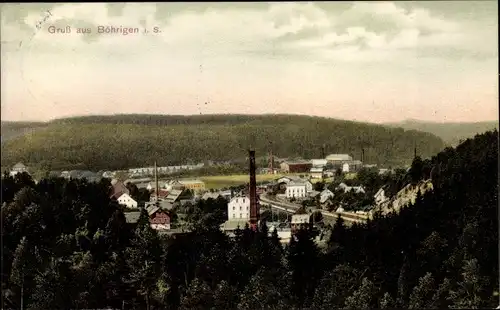 Ak Böhrigen Striegistal Sachsen, Blick auf den Ort