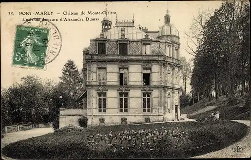 Ak Port Marly Yvelines, Chateau de Monte Christo