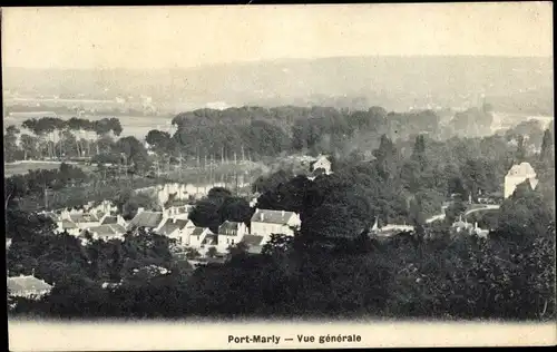 Ak Port Marly Yvelines, Vue generale