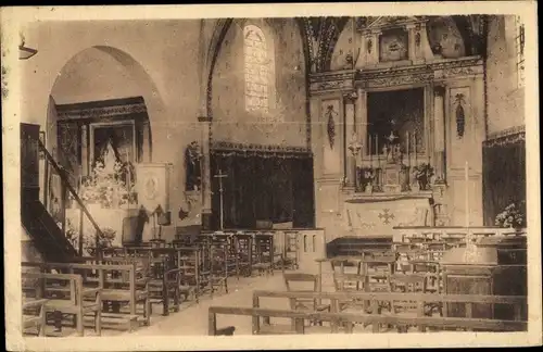 Ak Porcheville Yvelines, Interieur de l'Eglise