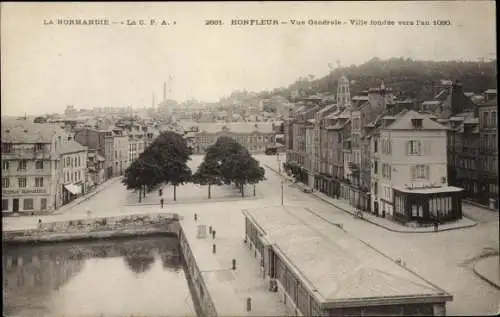 Ak Honfleur Calvados, Vue Generale