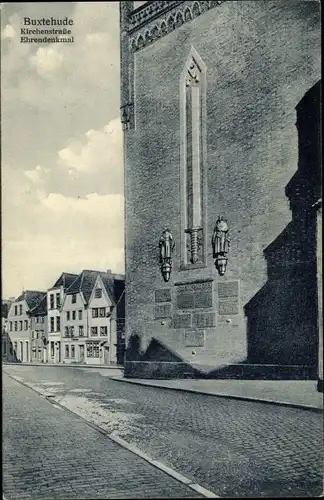 Ak Buxtehude in Niedersachsen, Kirchenstraße, Ehrendenkmal