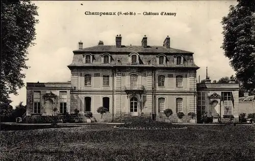 Ak Champeaux Seine et Marne, Château d'Aunoy