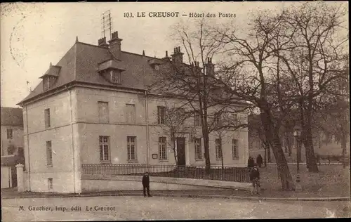 Ak Le Creusot Saône et Loire, Hotel des Postes