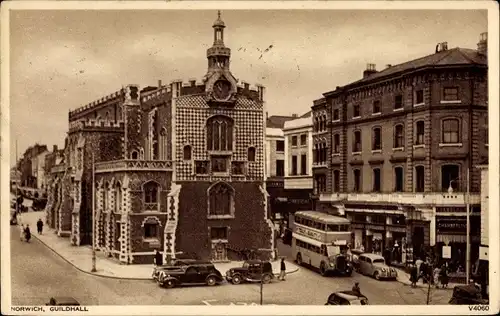 Ak Norwich Norfolk England, Guildhall