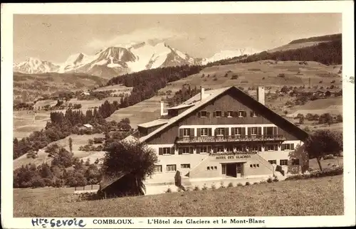 Ak Combloux Haute Savoie, L'Hôtel des Glaciers et le Mont Blanc